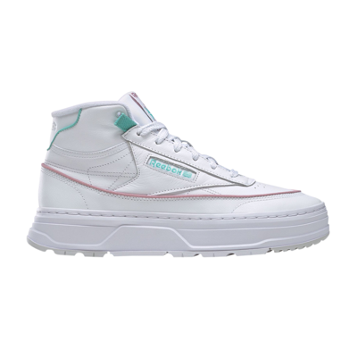 Pre-owned Reebok Wmns Club C Geo Mid 'white Lilac Teal'