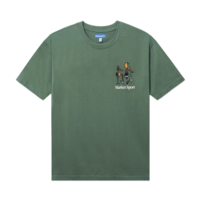 Pre-owned Market Head Games T-shirt 'fern' In Green