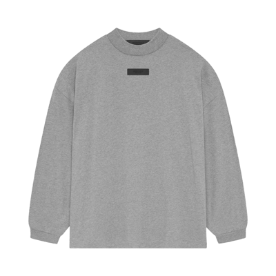 Pre-owned Essentials Fear Of God  Long-sleeve Tee 'dark Heather Oatmeal' In Grey