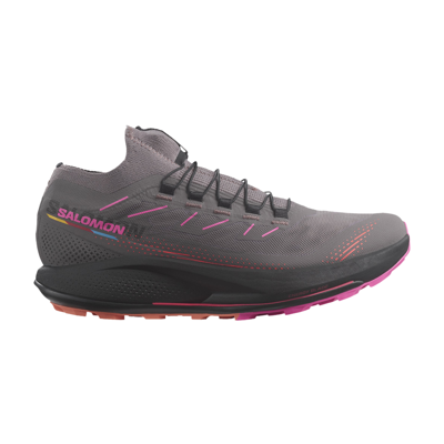 Pre-owned Salomon Wmns Pulsar Trail Pro 2 'plum Kitten Pink Glow' In Grey