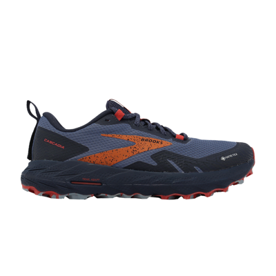 Pre-owned Brooks Wmns Cascadia 17 Gore-tex 'navy Bittersweet' In Blue
