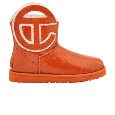 Pre-owned Ugg Telfar X Logo Mini Boot 'crinkle - Spicy Pumpkin' In Orange