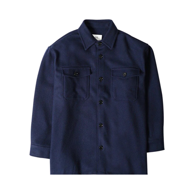 Pre-owned Ami Alexandre Mattiussi Ami Maxi Overshirt 'blue'