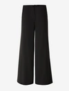The Row Gala Wide-leg Wool Pants In Negre