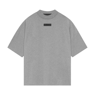 Pre-owned Essentials Fear Of God  Short-sleeve Tee 'dark Heather Oatmeal' In Grey