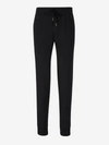 Tom Ford Ribbed Hem Joggers In Negre