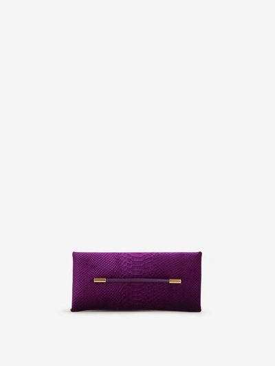 Tom Ford Snake Clutch Bag In Porpre