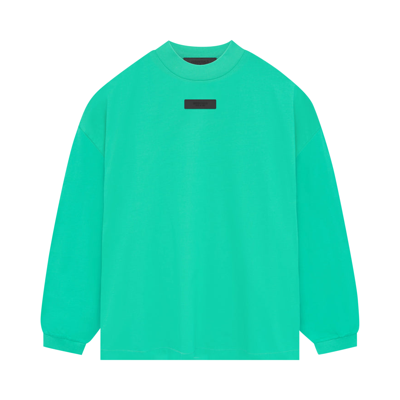 Pre-owned Essentials Fear Of God  Long-sleeve Tee 'mint Leaf' In Green