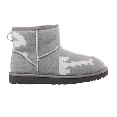 Pre-owned Ugg Telfar X Fleece Mini Boot 'heather Grey'