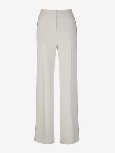 Veronica Beard Crystal Trims Formal Pants In Ivori