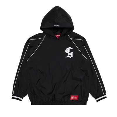 Pre-owned Supreme Hooded Warm Up Pullover 'black'