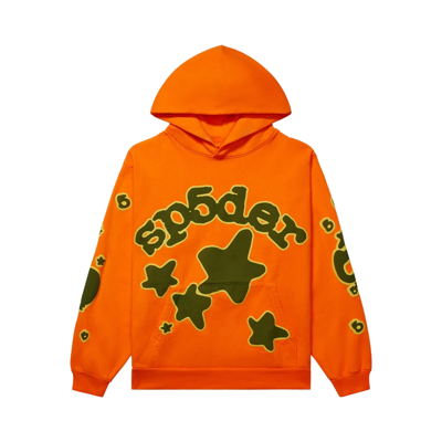 Pre-owned Sp5der Beluga Hoodie 'orange'