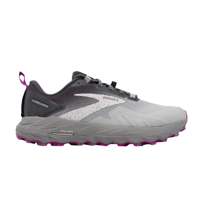 Pre-owned Brooks Wmns Cascadia 17 Wide 'oyster Purple' In Grey