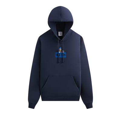 Pre-owned Kith For Mickey & Friends Cyber Monday Donald Duck Classic Logo Hoodie 'nocturnal' In Blue