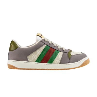 Pre-owned Gucci Screener 'gg Canvas - Grey Beige' In Cream