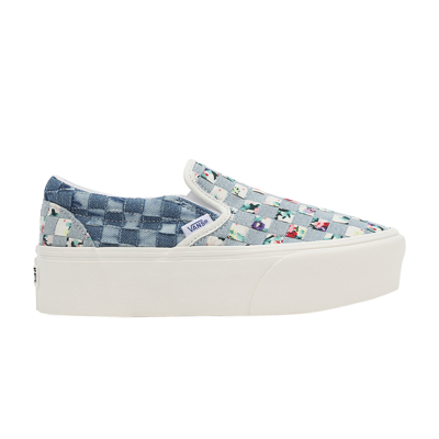 Pre-owned Vans Classic Slip-on Stackform 'woven - Denim Floral' In Blue