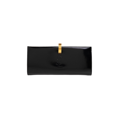 Pre-owned Saint Laurent Daria Leather Clutch 'black'