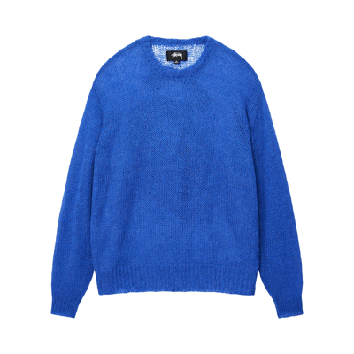 Pre-owned Stussy Loose Knit Sweater 'blue'