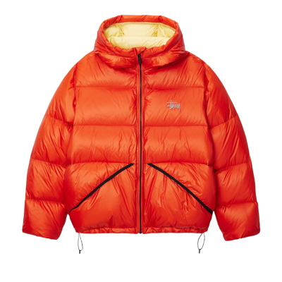 Pre-owned Stussy Down Parka Micro Ripstop 'cayenne' In Orange