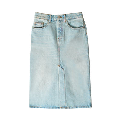 Pre-owned Ami Alexandre Mattiussi Ami Denim Pencil Skirt 'blue'
