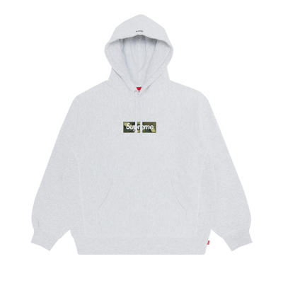 Pre-owned Supreme Box Logo Hooded Sweatshirt 'ash Grey'
