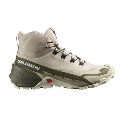 Pre-owned Salomon Wmns Cross Hike 2 Mid Gore-tex 'feather Grey Olive Night'