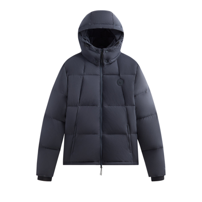 Pre-owned Kith Wrinkle Nylon Midi Puffer 'torpedo' In Blue