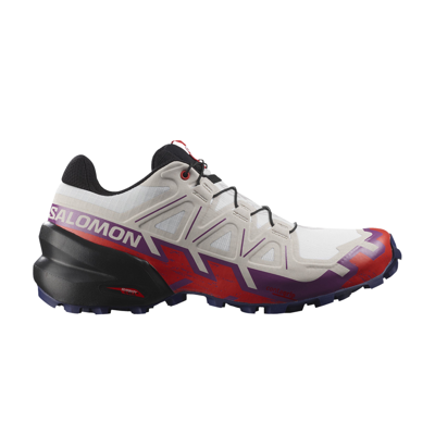 Pre-owned Salomon Wmns Speedcross 6 'white Fiery Red'