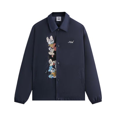 Pre-owned Kith For Mickey & Friends Nylon Coaches Jacket 'nocturnal' In Blue