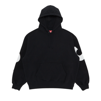 Pre-owned Supreme Big Logo Jacquard Hooded Sweatshirt 'black'