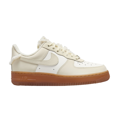 Pre-owned Nike Wmns Air Force 1 '07 Lx 'sail Gum Faux Fur' In White