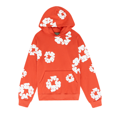 Pre-owned Denim Tears The Cotton Wreath Sweatshirt 'orange'
