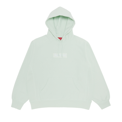 Pre-owned Supreme Box Logo Hooded Sweatshirt 'light Green'