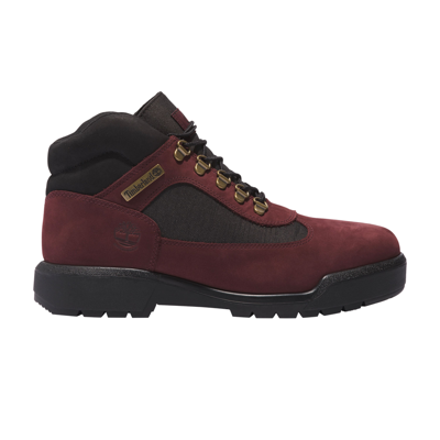 Pre-owned Timberland Waterproof Field Boot 'burgundy' In Purple