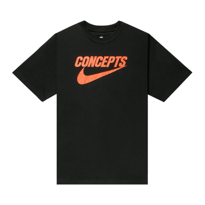 Pre-owned Nike Sb X Concepts T-shirt 'black/orange'