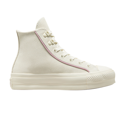 Pre-owned Converse Wmns Chuck Taylor All Star Lift Platform High 'egret Phantom Violet' In Cream