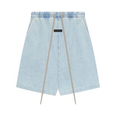 Pre-owned Essentials Fear Of God  Relaxed Short 'light Washed Denim' In Blue