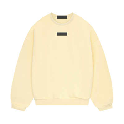 Pre-owned Essentials Fear Of God  Crewneck 'garden Yellow'