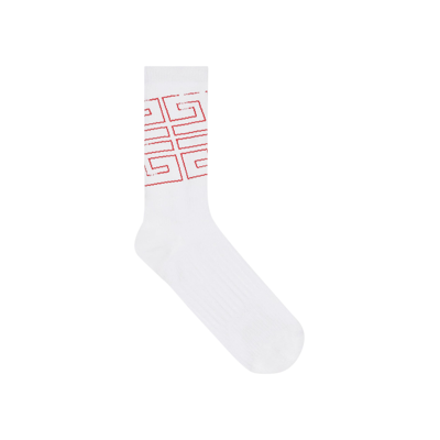 Pre-owned Givenchy Socks 'white/red'