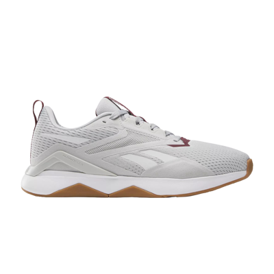 Pre-owned Reebok Nanoflex Tr 2.0 'steely Fog Classic Maroon Gum' In Grey