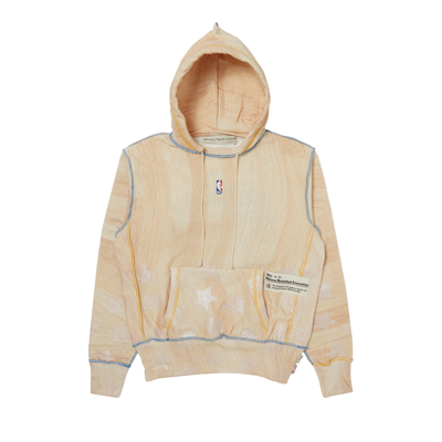 Pre-owned Advisory Board Crystals X Nba Golden State Warriors Hoodie 'wood Grain' In Tan