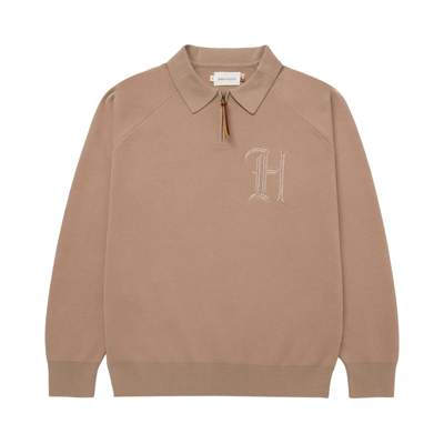 Pre-owned Honor The Gift Zip Henley 'light Brown'