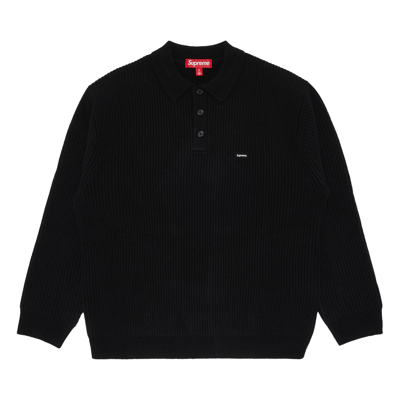 Pre-owned Supreme Small Box Polo Sweater 'black'