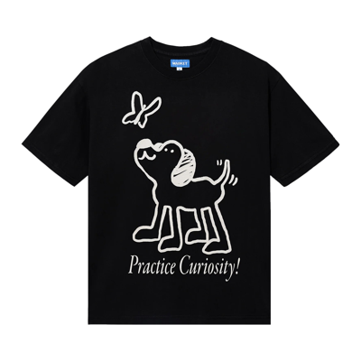 Pre-owned Market Practice Curiosity T-shirt 'washed Black'
