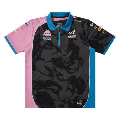 Pre-owned Palace X Kappa For Alpine Tech Polo 'night Desert Camo' In Black
