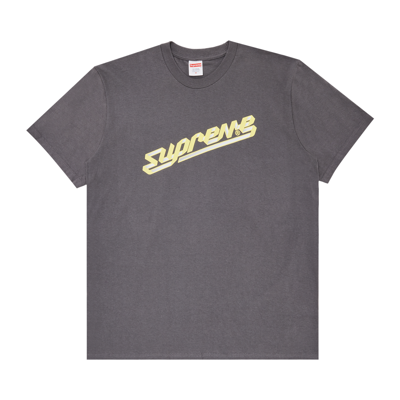 Pre-owned Supreme Banner Tee 'charcoal' In Grey