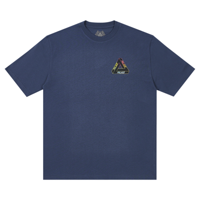 Pre-owned Palace Tri-lottie T-shirt 'navy' In Blue