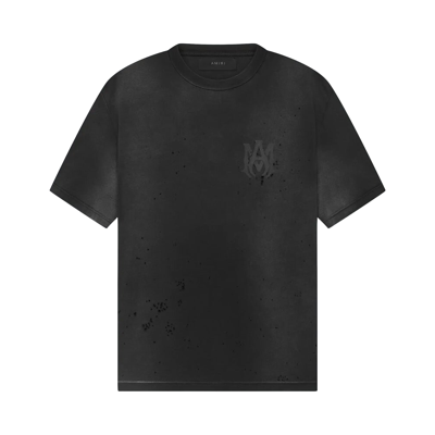 Pre-owned Amiri Logo Shotgun Tee 'faded Black'