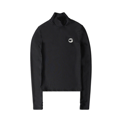 Pre-owned Coperni High Neck Long-sleeve Top 'black'