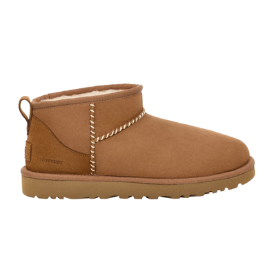 Pre-owned Ugg Madhappy X Wmns Classic Ultra Mini Boot 'chestnut' In Brown